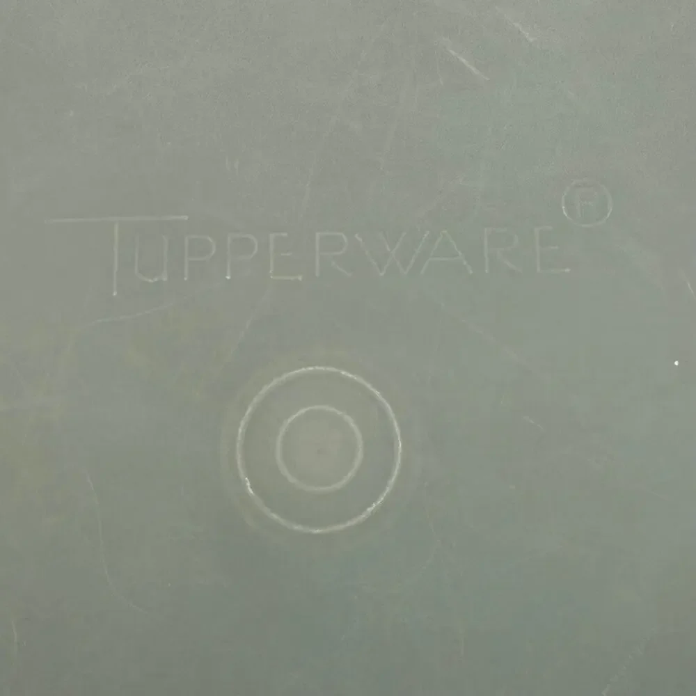 Vintage Tupperware Green Square Storage Keeper 166 Container Clear Lid Retro